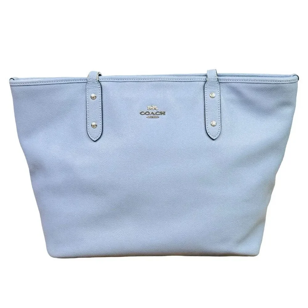 COACH Blue Leather City Zip Tote Bag - M1723-F58846 - Picture 8 of 13